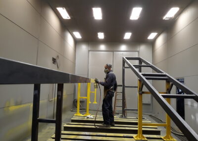 All Steel’s coating facility has the ability to provide high quality priming, painting and coating services to our customer’s structures up to 16’H x 20’W x 50’L and weighting up to 80,000lbs.