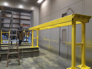 All Steel’s coating facility has the ability to provide high quality priming, painting and coating services to our customer’s structures up to 16’H x 20’W x 50’L and weighting up to 80,000lbs.