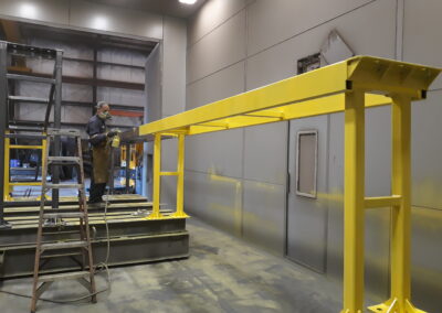 All Steel’s coating facility has the ability to provide high quality priming, painting and coating services to our customer’s structures up to 16’H x 20’W x 50’L and weighting up to 80,000lbs.